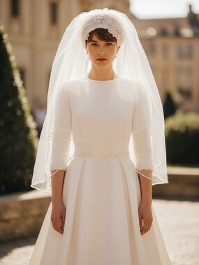 Juliet Cap Veil, 1920s Wedding, Gatsby Bride, Pearl Beaded Veil, Vintage